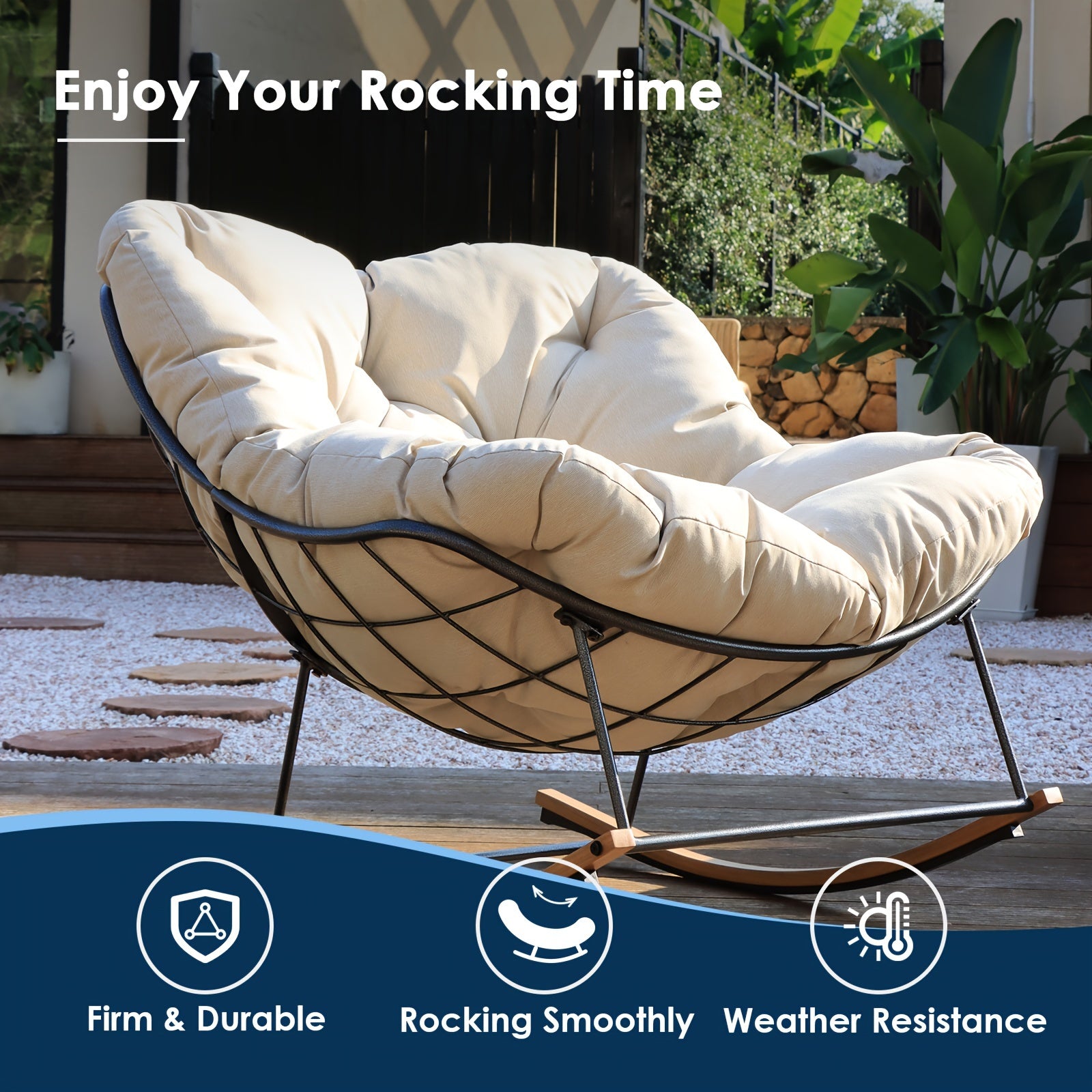 💥Clearance Sale💥Buy 2 Get 2 Free 💝Patio Oversized Upholstered Rocker Chair