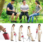 💥LAST DAY SALE - 80% OFF🚶‍♂️Folding stool with crutches💥BEST GIFT FOR ELDERLY PEOPLE