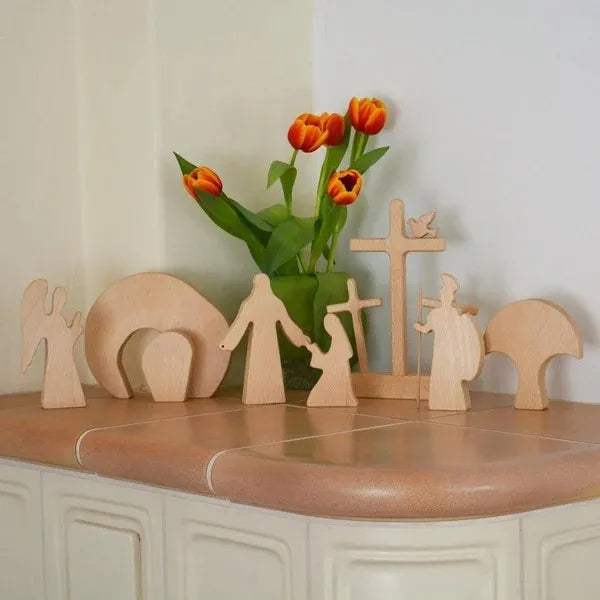 ✝️Easter Scene Wooden Decoration Secondary image