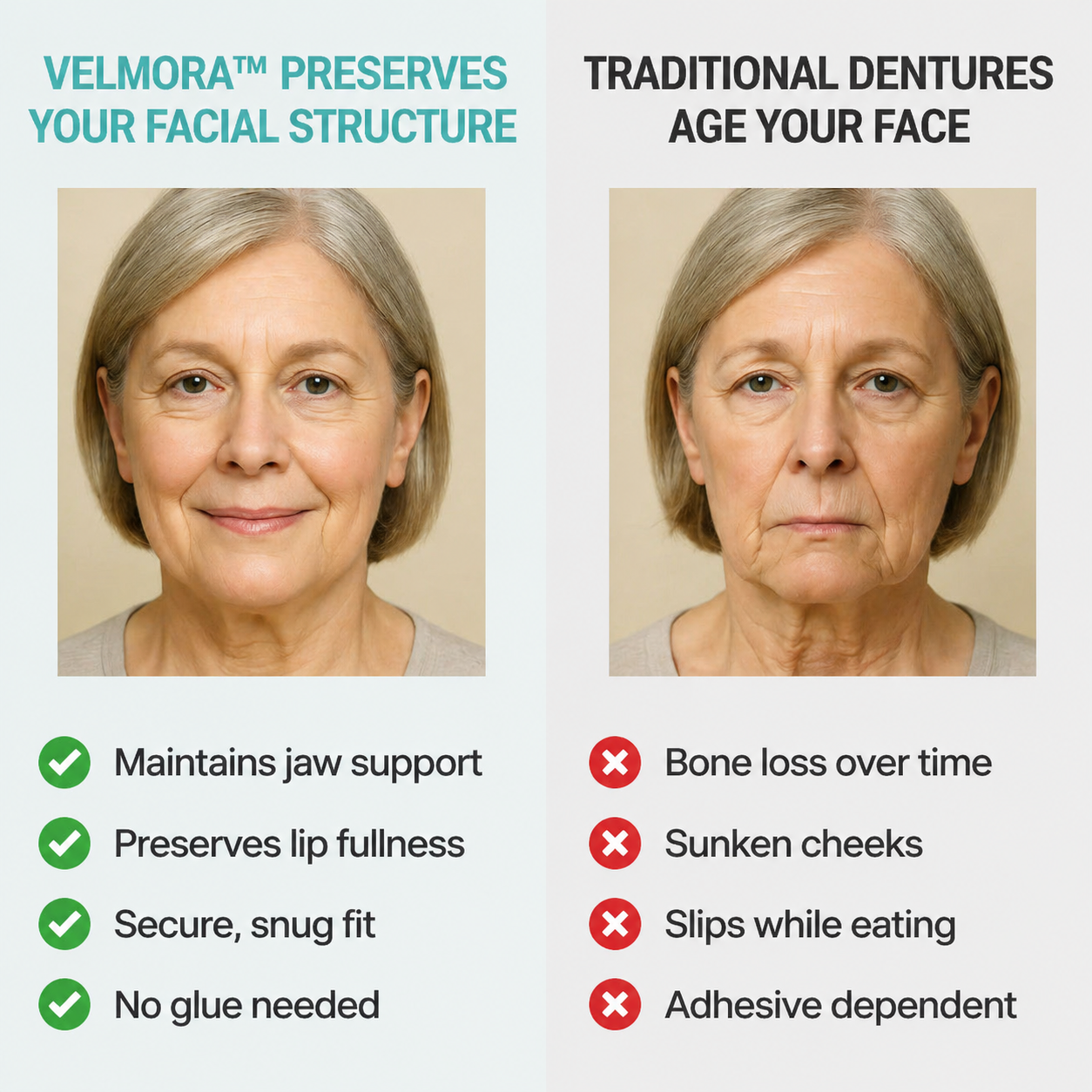 👑 Mother's Day Blowout: 70% OFF Ends Tonight! 🏆 Custom-Fit Dentures | Smile with Confidence