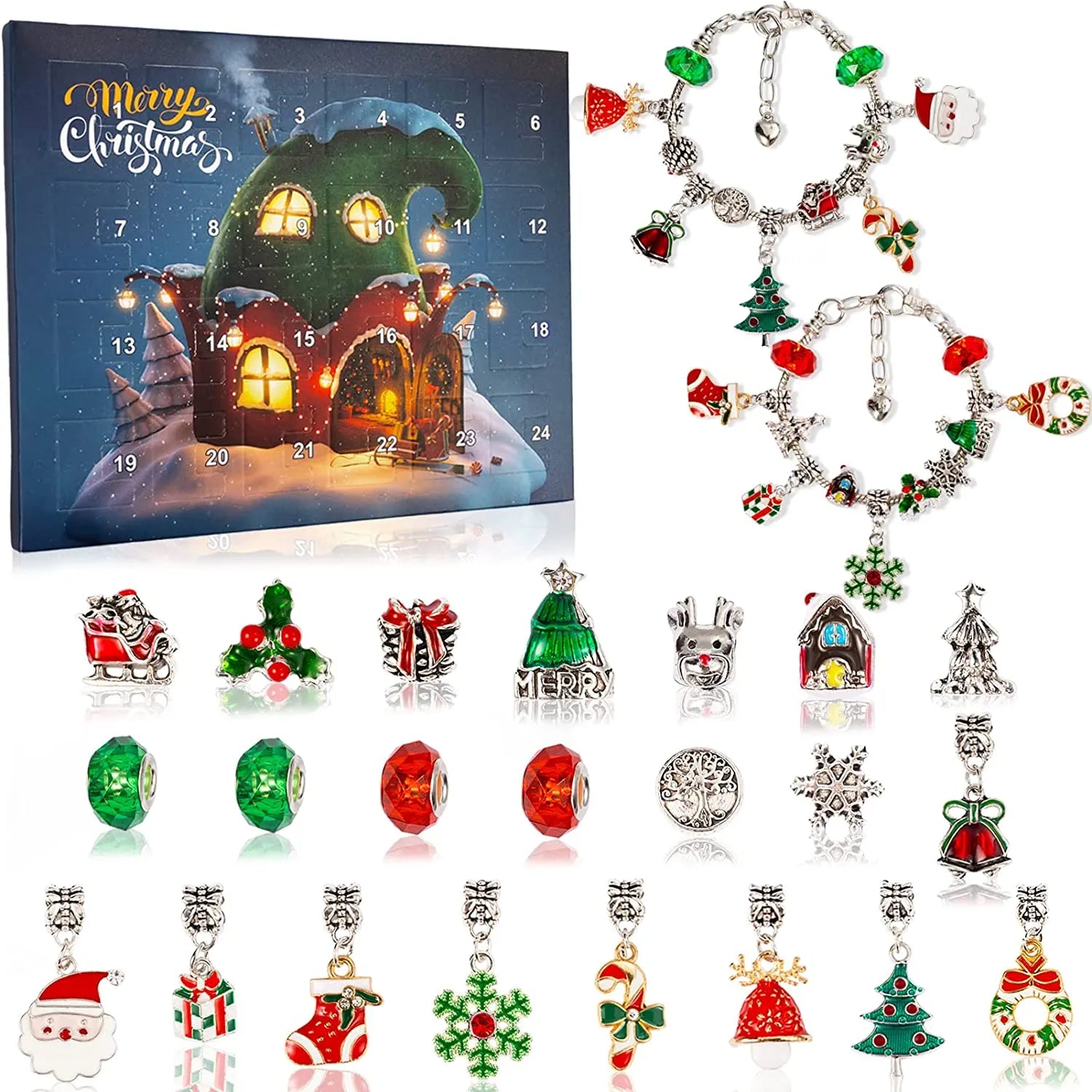 🎁DIY Christmas Advent Calendar Bracelets Set Main image