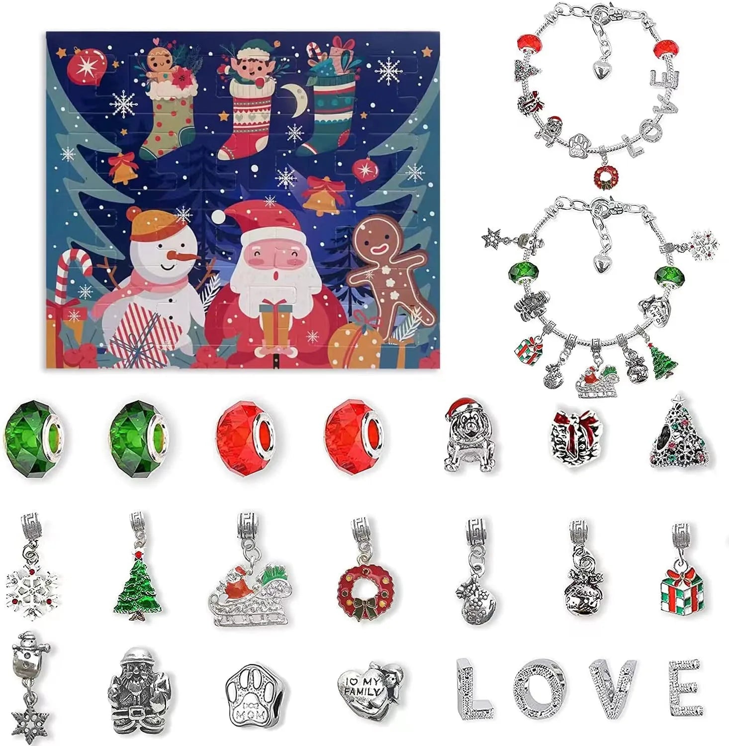 🎁DIY Christmas Advent Calendar Bracelets Set Secondary image