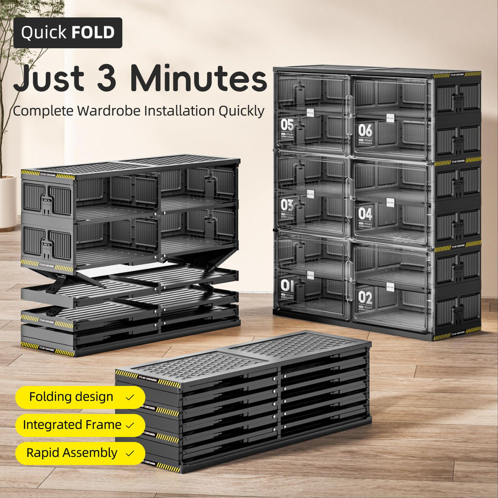 💥Clearance Sale💥Buy 2 Get 2 Free 🔥Foldable Shoe Rack Shoe Box for Closet Entryway