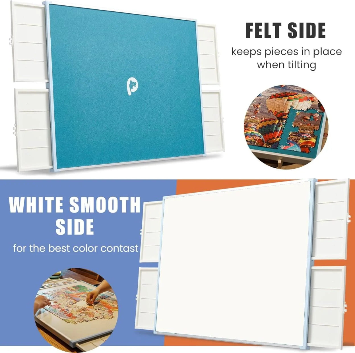 💥Clearance Sale🚀Rotating Puzzle Board with Drawers and Cover.Tilt&Lazy Susan