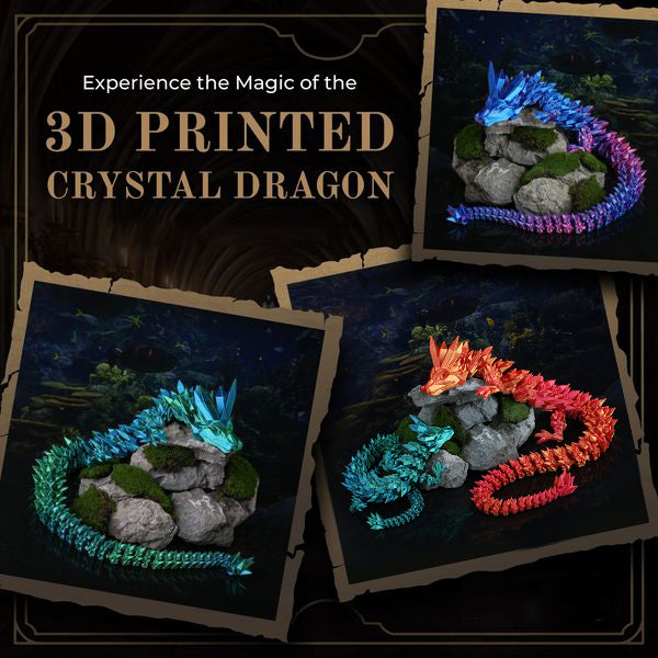 🐉3D-Printed Articulated Crystal Dragon Secondary image