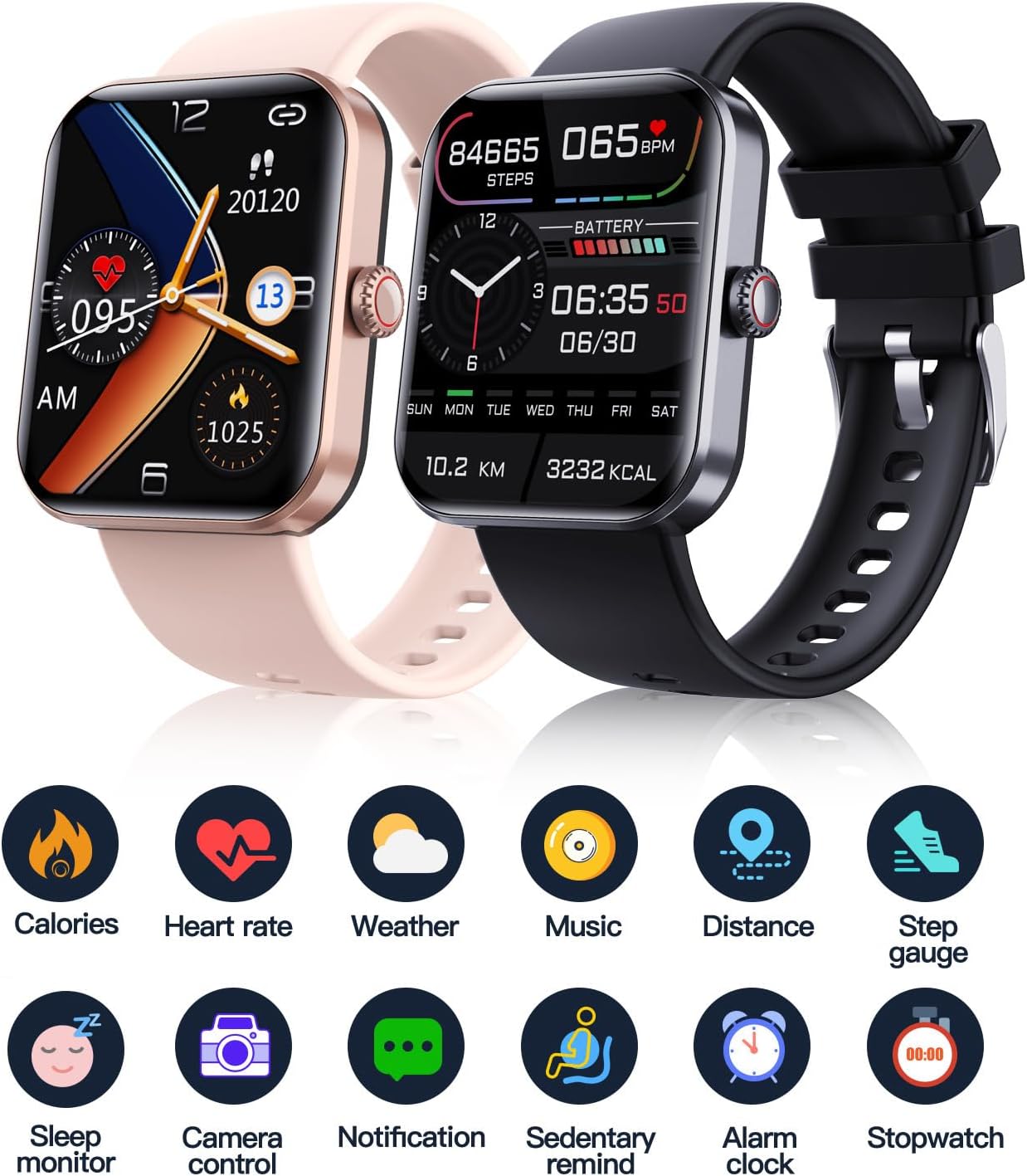 [All day monitoring of heart rate and blood pressure] Bluetooth fashion watch Secondary image