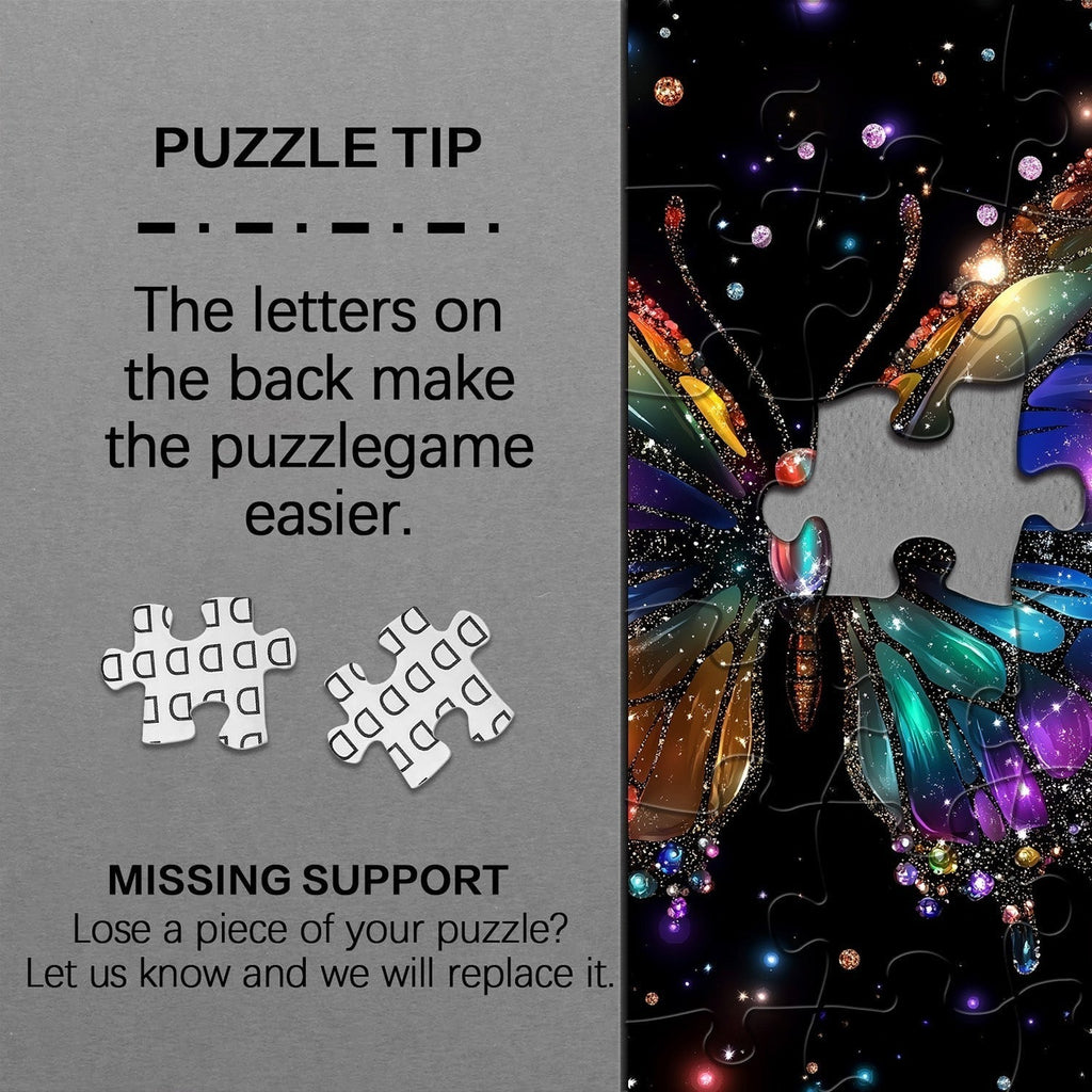 Shimmering Crystal Butterfly Jigsaw Puzzles 1000 Pieces