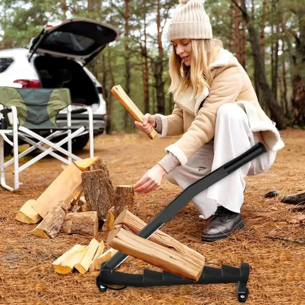 Wall Mounted Firewood Kindling Splitter