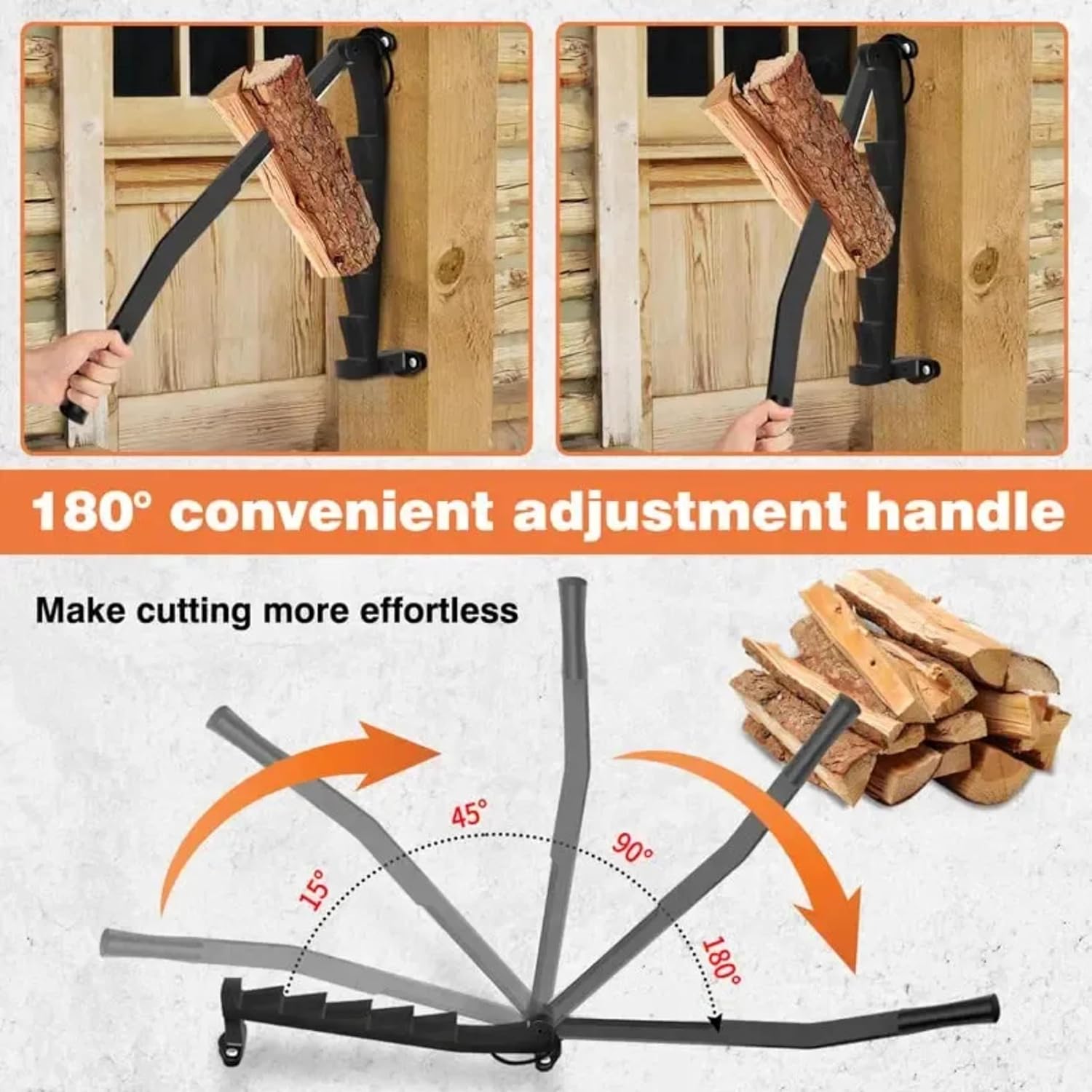Wall Mounted Firewood Kindling Splitter