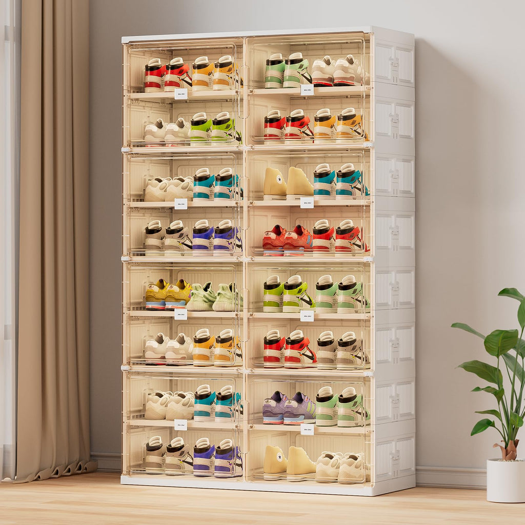 💥Clearance Sale💥Buy 2 Get 2 Free 🔥Foldable Shoe Rack Shoe Box for Closet Entryway