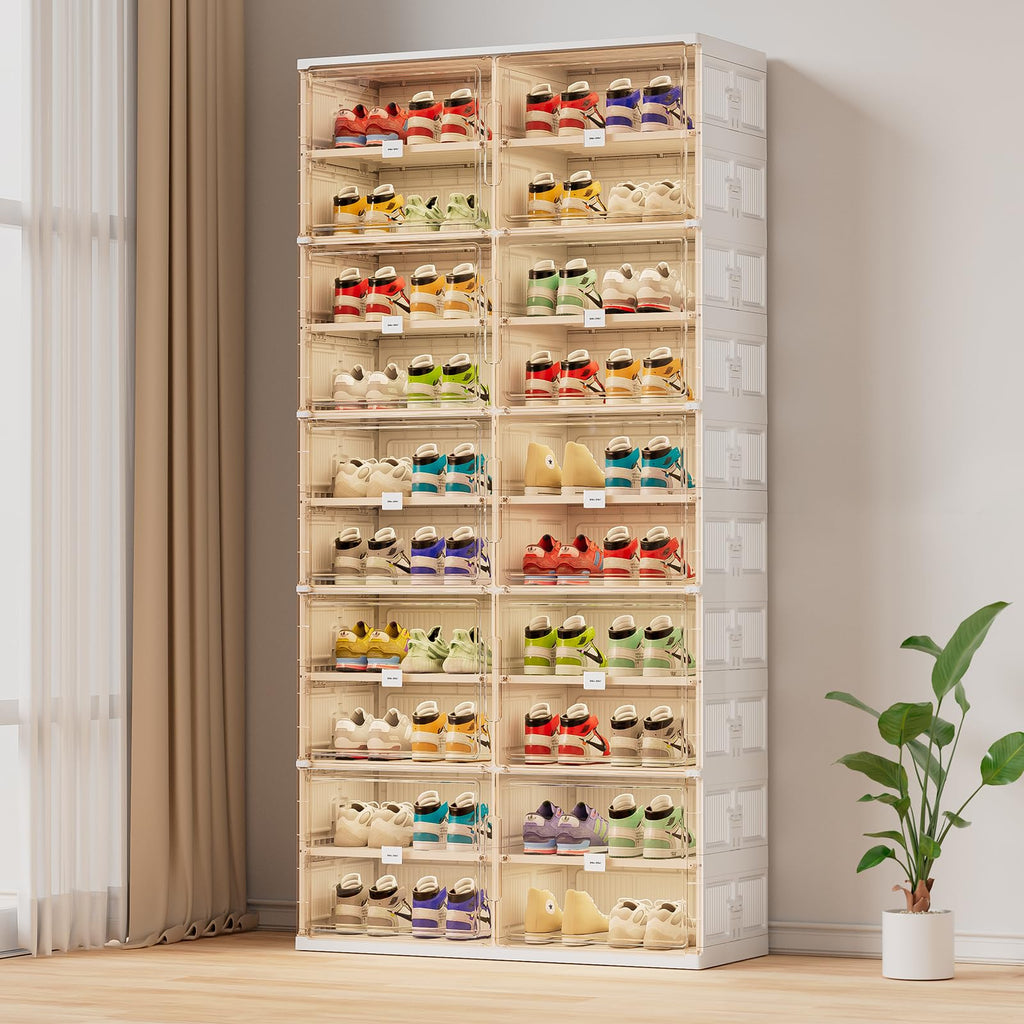 💥Clearance Sale💥Buy 2 Get 2 Free 🔥Foldable Shoe Rack Shoe Box for Closet Entryway