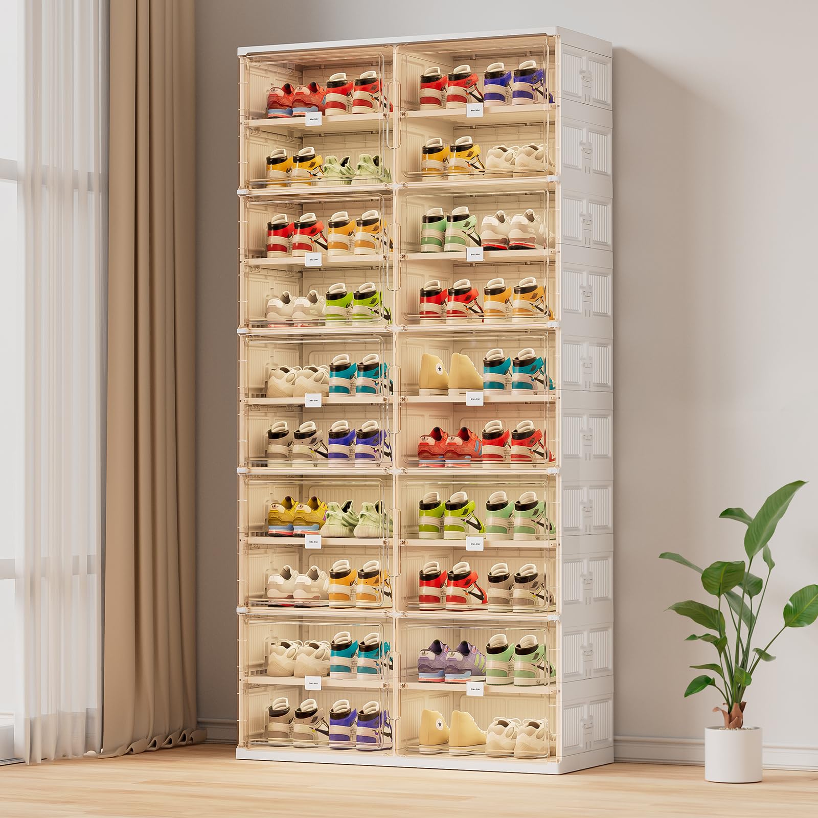 💥Clearance Sale💥Buy 2 Get 2 Free 🔥Foldable Shoe Rack Shoe Box for Closet Entryway