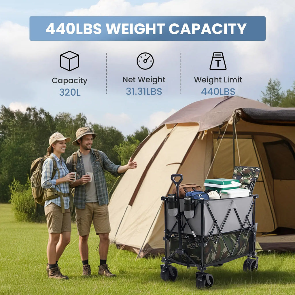 💥Clearance Sale💥400L Folding Wagon Cart for Camping and Outdoor Use