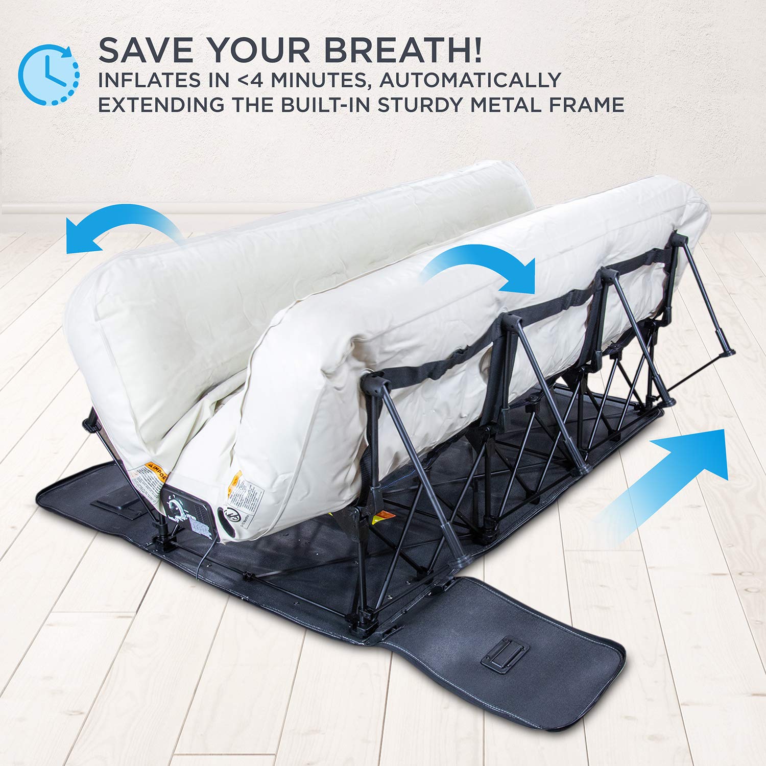 💝Last Day Clearance Sale-Air Mattress with Frame & Rolling Case Secondary image