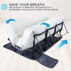 💝Last Day Clearance Sale-Air Mattress with Frame & Rolling Case