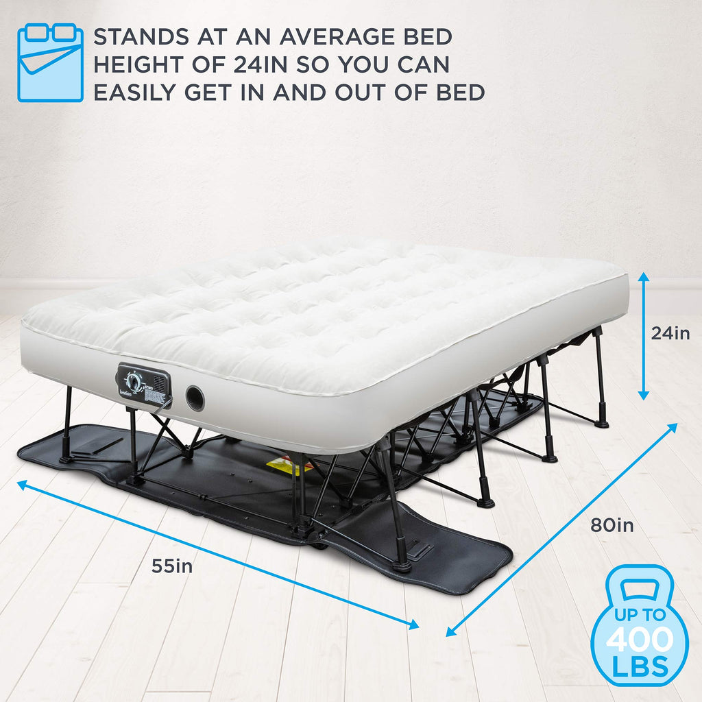💝Last Day Clearance Sale-Air Mattress with Frame & Rolling Case