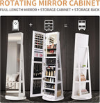 💝𝗧𝗼𝗱𝗮𝘆'𝘀 𝗦𝗽𝗲𝗰𝗶𝗮𝗹𝘀💝Buy 2 Get 2 Free💥Full Length Mirror Jewelry Armoire with LED Lights