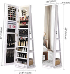 💝𝗧𝗼𝗱𝗮𝘆'𝘀 𝗦𝗽𝗲𝗰𝗶𝗮𝗹𝘀💝Buy 2 Get 2 Free💥Full Length Mirror Jewelry Armoire with LED Lights