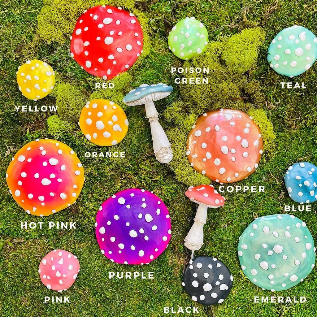 🍄Glowing Mushroom | Hand Painted Art | Garden Decoration