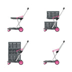 ✨𝑺𝒑𝒆𝒄𝒊𝒂𝒍𝒔 𝑺𝒂𝒍𝒆🎁High-Capacity Folding Shopping Cart with Wheels
