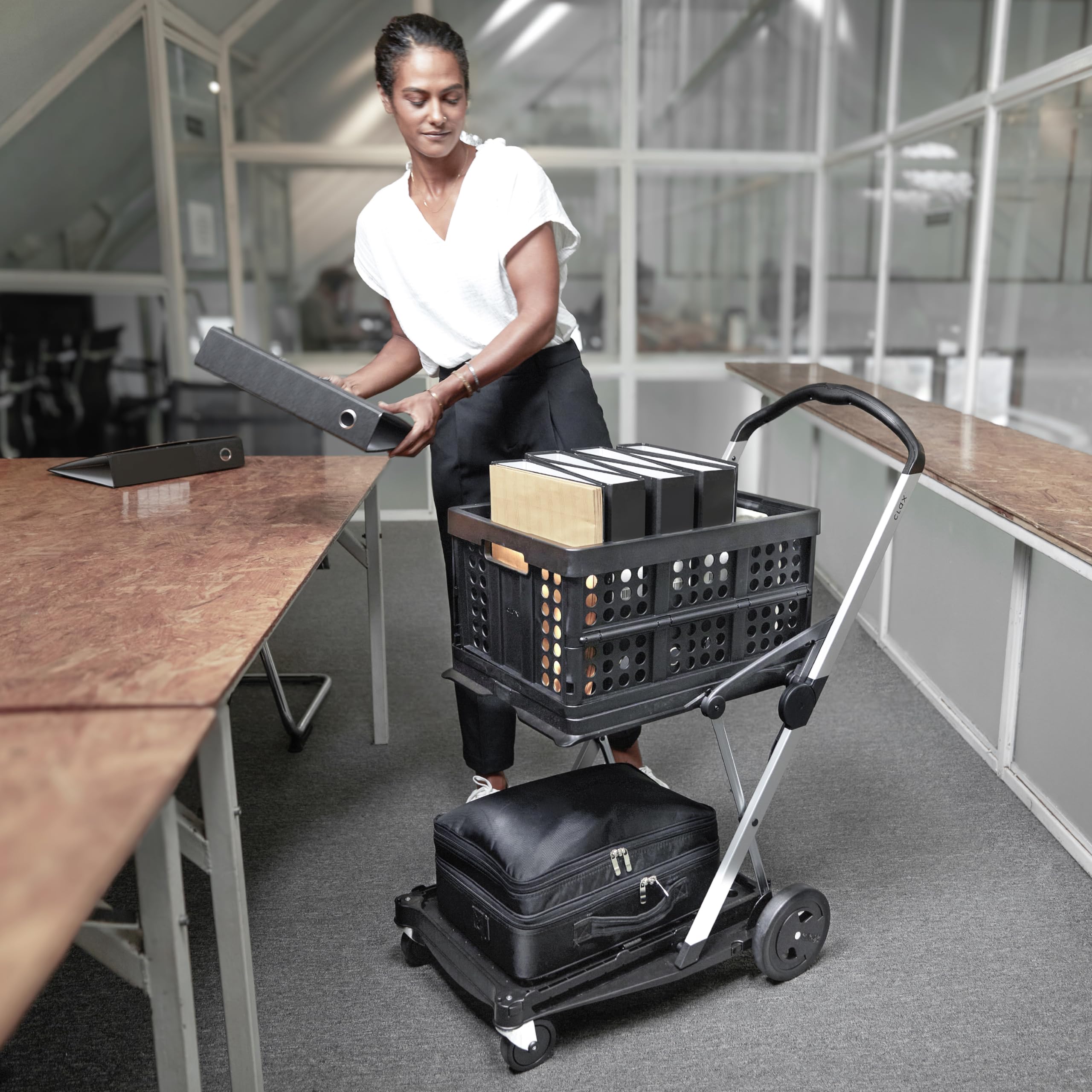 ✨𝑺𝒑𝒆𝒄𝒊𝒂𝒍𝒔 𝑺𝒂𝒍𝒆🎁High-Capacity Folding Shopping Cart with Wheels Main image