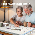 💥Clearance Sale🚀Rotating Puzzle Board with Drawers and Cover.Tilt&Lazy Susan