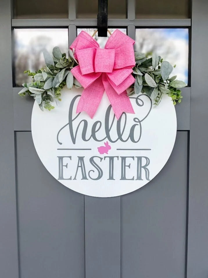 🐰Easter Welcome Bunny Door Sign🌸 Main image