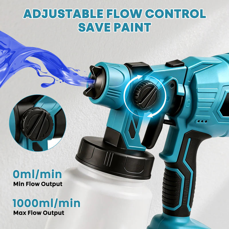 High-pressure Cordless Paint Sprayer with 2 Batteries