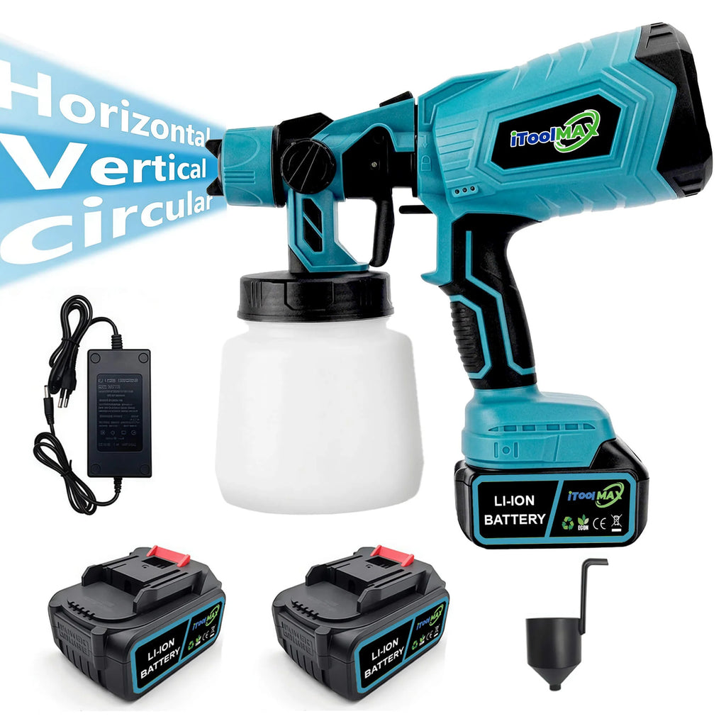 High-pressure Cordless Paint Sprayer with 2 Batteries