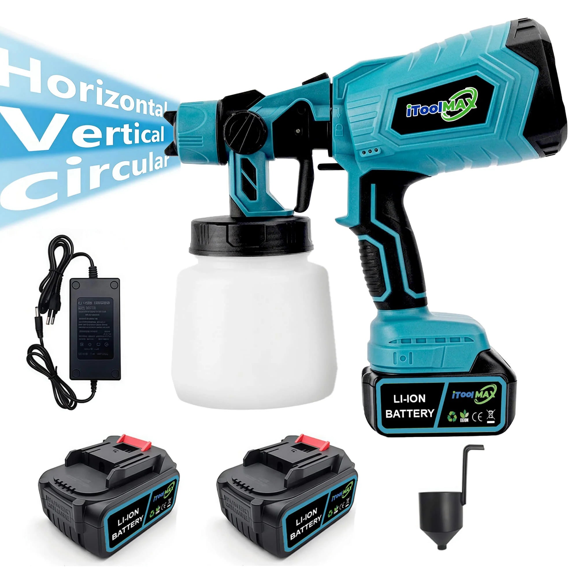High-pressure Cordless Paint Sprayer with 2 Batteries Main image