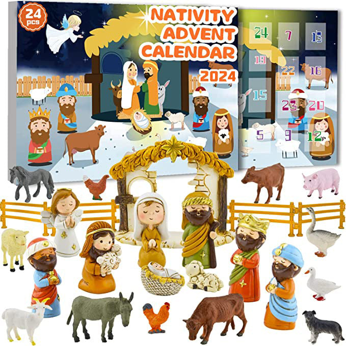 Nativity Advent Calendar - 24 Days of Christmas Nativity Scene Set Main image