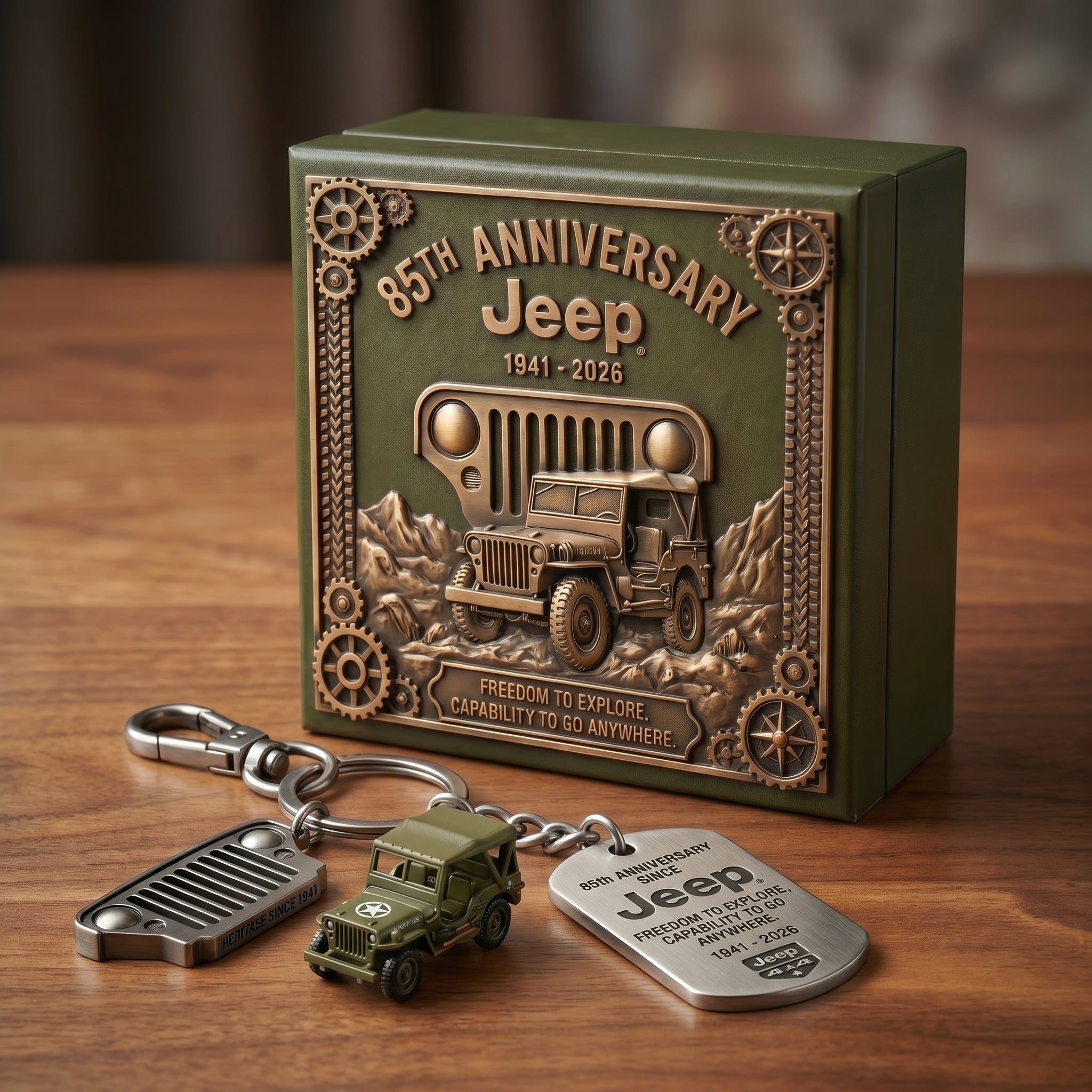 Jeep 85th Anniversary Keychain